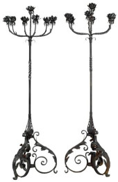 (2) WROUGHT IRON 7-LIGHT STAND