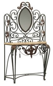 (2) WROUGHT IRON &AMP; MARBLEI
