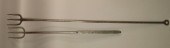 2 WROUGHT IRON BUTCHER'S FORKS