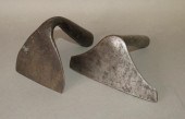 2 WROUGHT IRON DOUGH SCRAPERSc