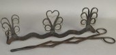 2 WROUGHT IRON HEARTHSIDE UTEN