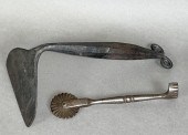2 WROUGHT IRON KITCHEN TOOLS C