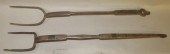 2 WROUGHT IRON ROASTING FORKSc
