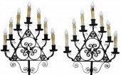 (2) WROUGHT IRON SEVEN-LIGHT F