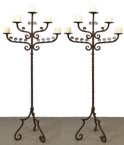 (2) WROUGHT IRON STANDING