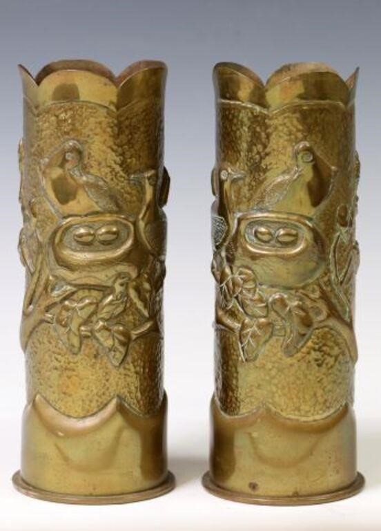 (2) WWI-ERA TRENCH ART ARTILLERY