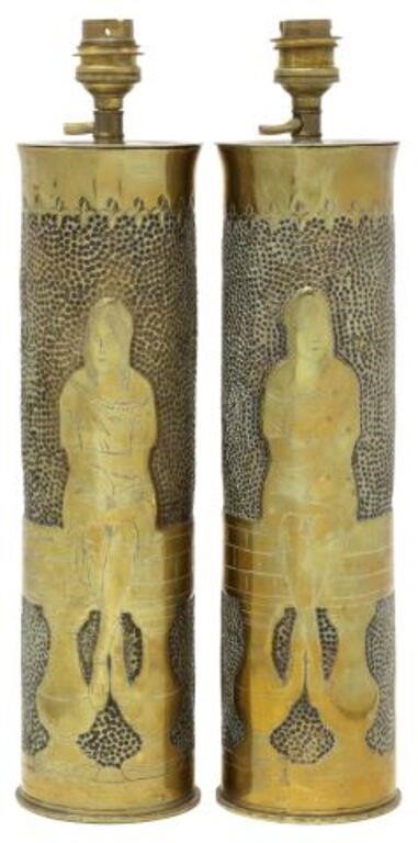 (2) WWI-ERA TRENCH ART ARTILLERY