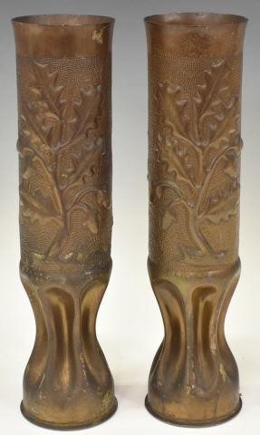 (2) WWI-ERA TRENCH ART ARTILLERY