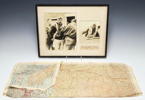 (2) WWI SILK FLYERS MAP &AMP; WWI