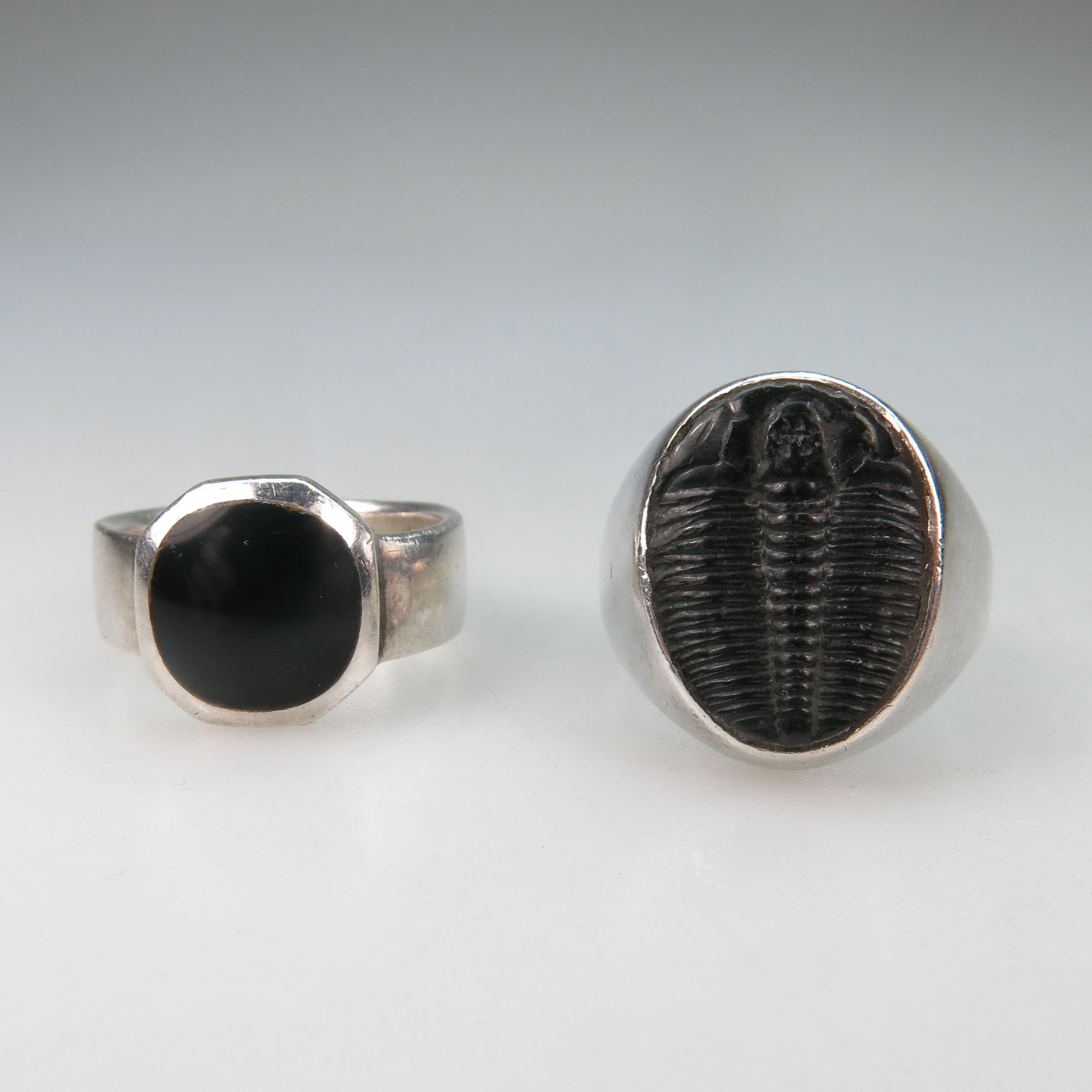 2 x Sterling Silver Rings  bezel