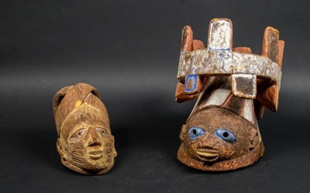 2 YORUBA TRIBE MASKSTwo Yoruba