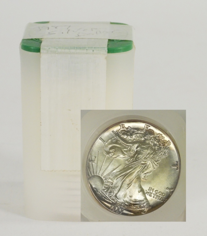 20 $1 1987 WALKING LIBERTY SILVER