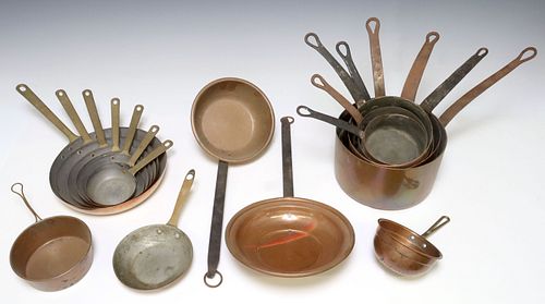 (20) CONTINENTAL COPPER PANS