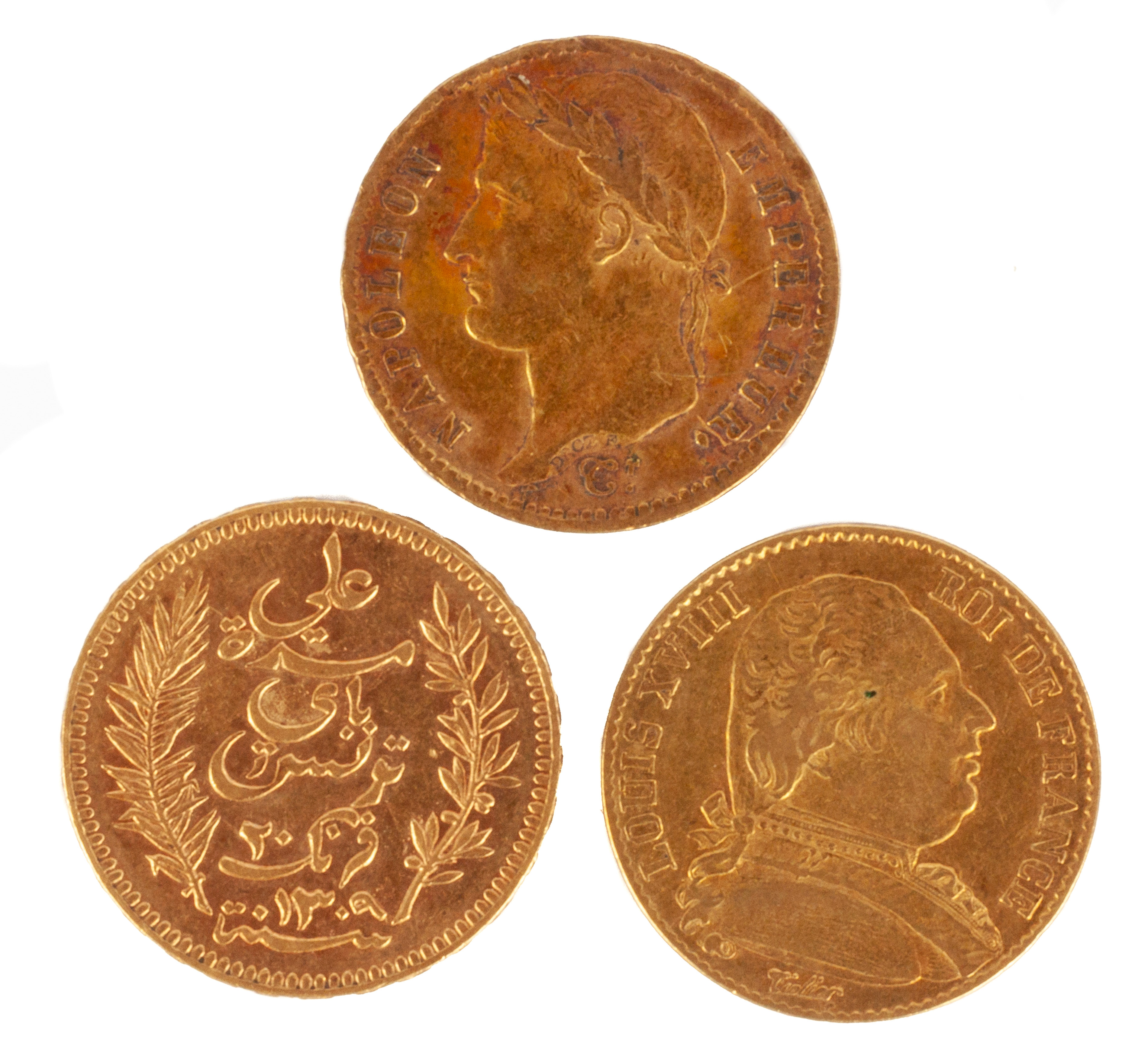 20 FRANCS GOLD COINS Tunisie 20