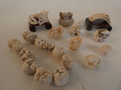 20 JAPANESE CARVED ITEMSLot 20 plus