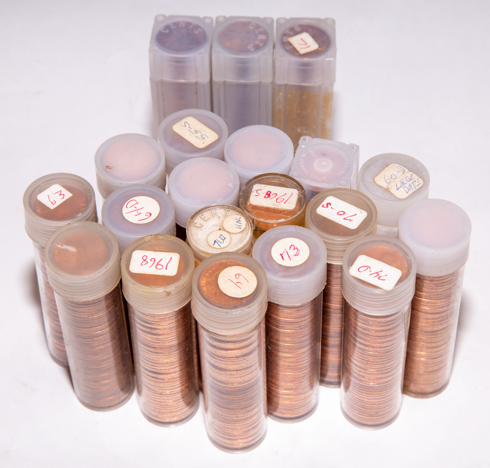 20 MOSTLY FULL ROLLS OF BU LINCOLNS