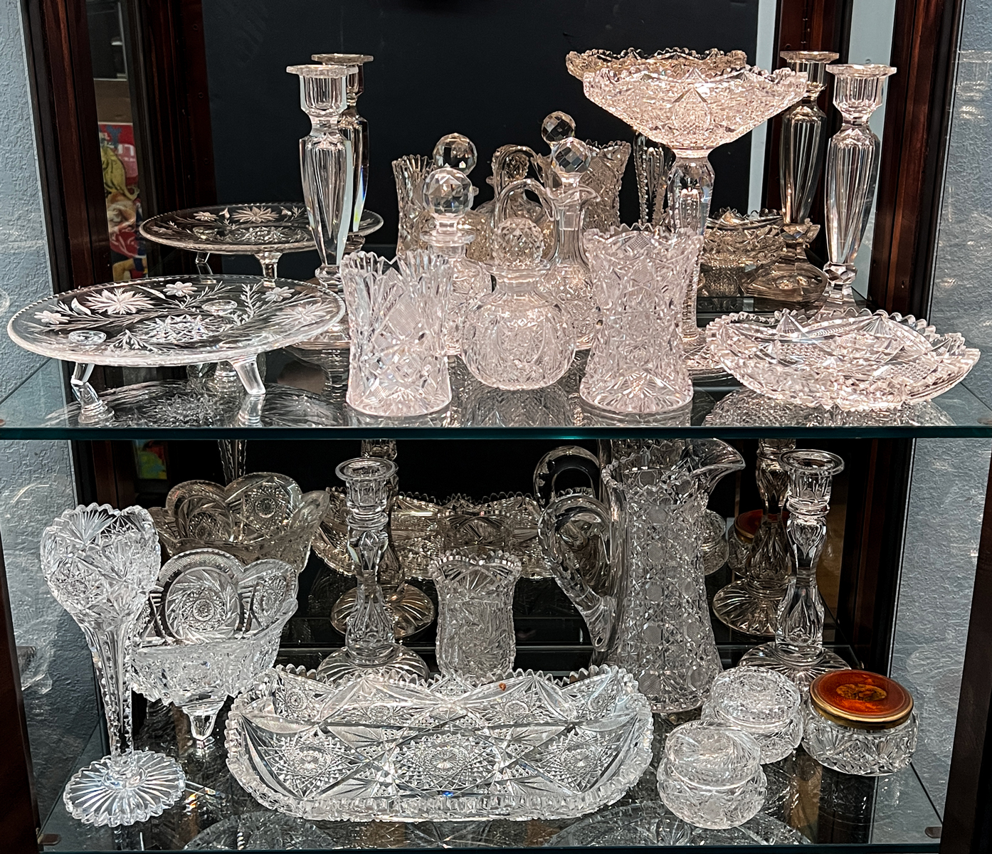 20 PC. CUT CRYSTAL & GLASS