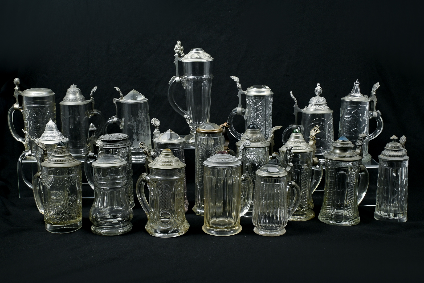 20 PC. GLASS STEIN COLLECTION:
