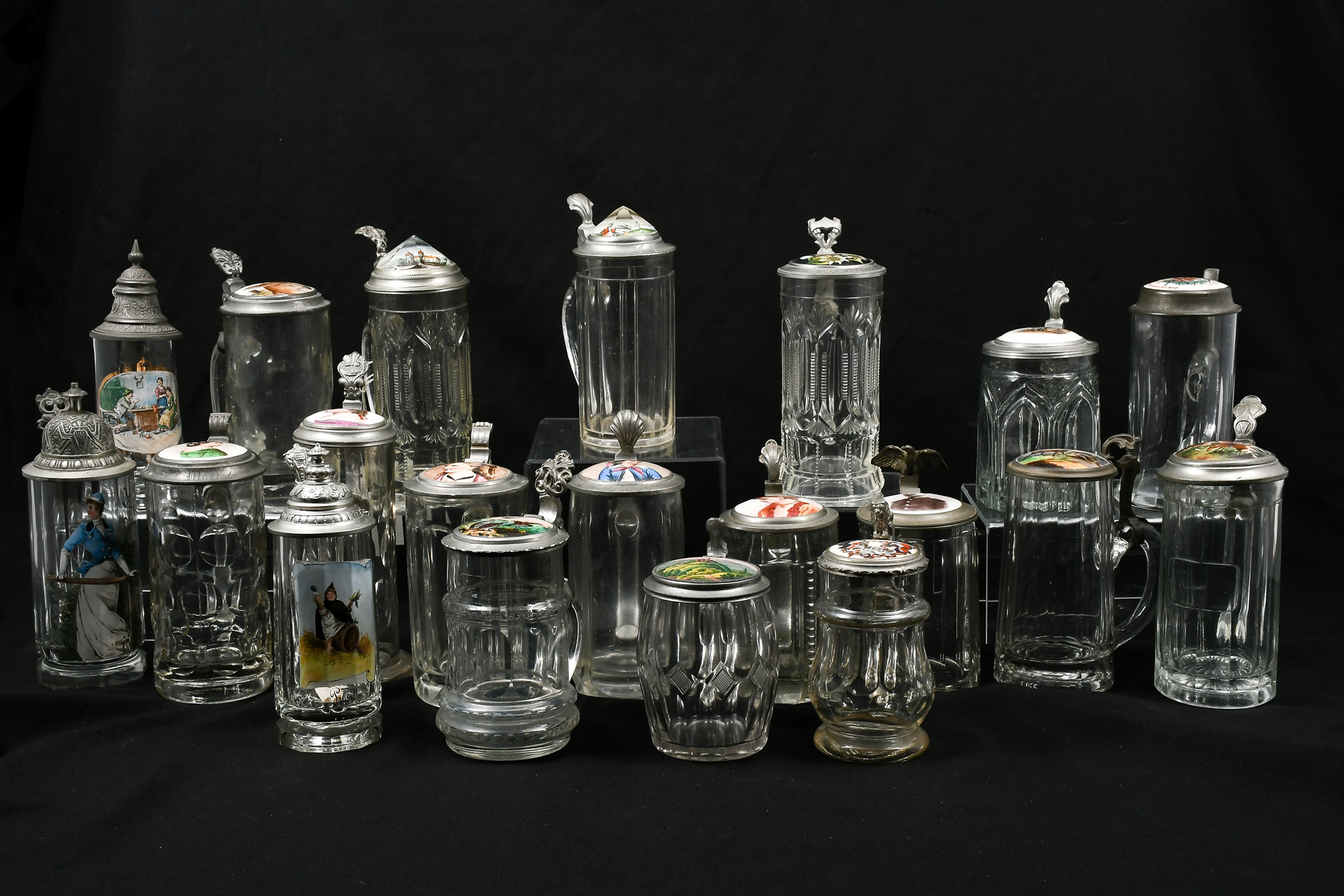 20 PC. GLASS STEIN COLLECTION: