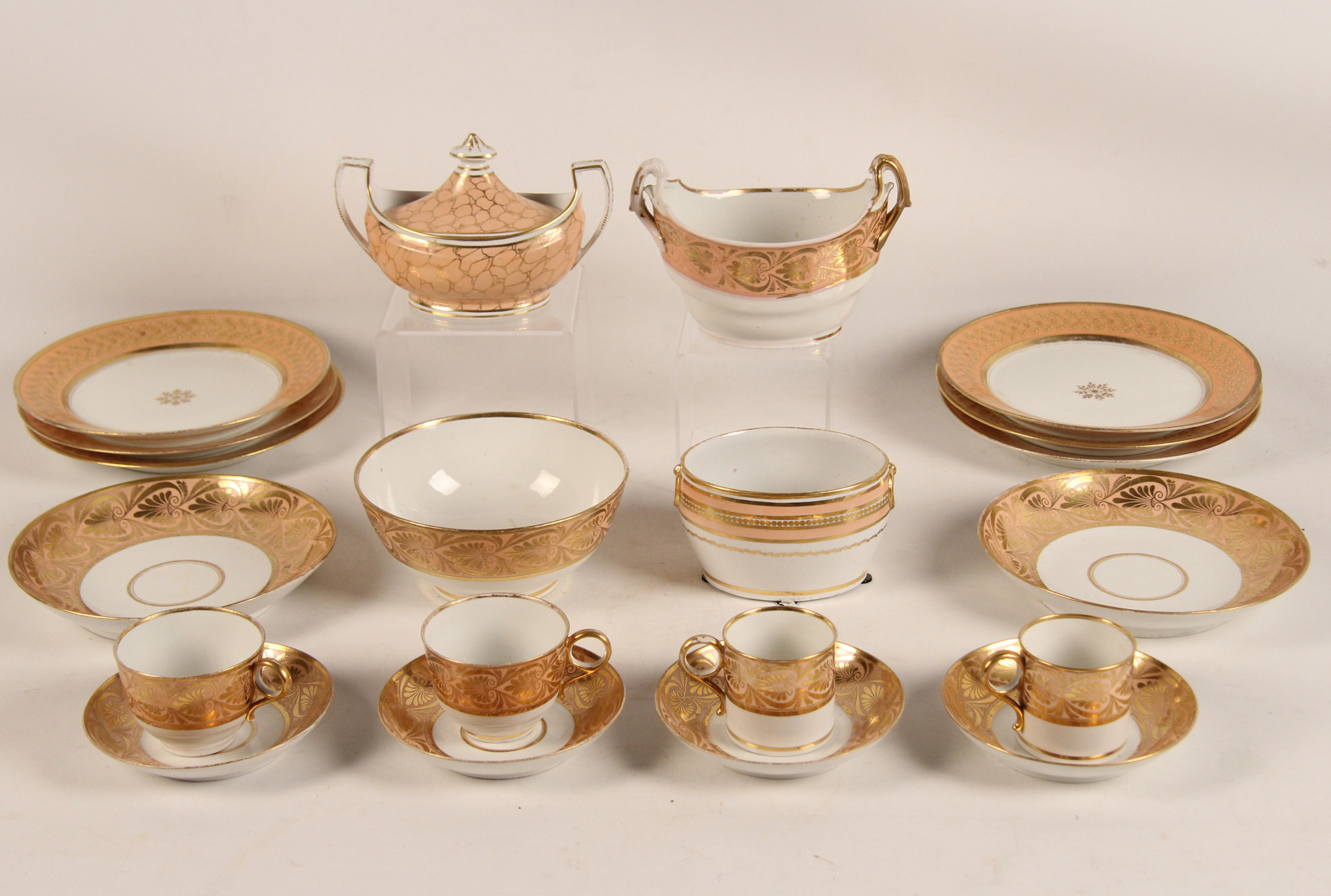 20 PC. PARTIAL ENGLISH PORCELAIN