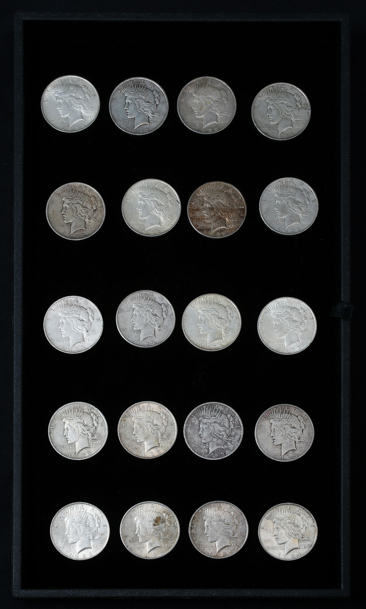20 PC. UNITED STATES SILVER PEACE