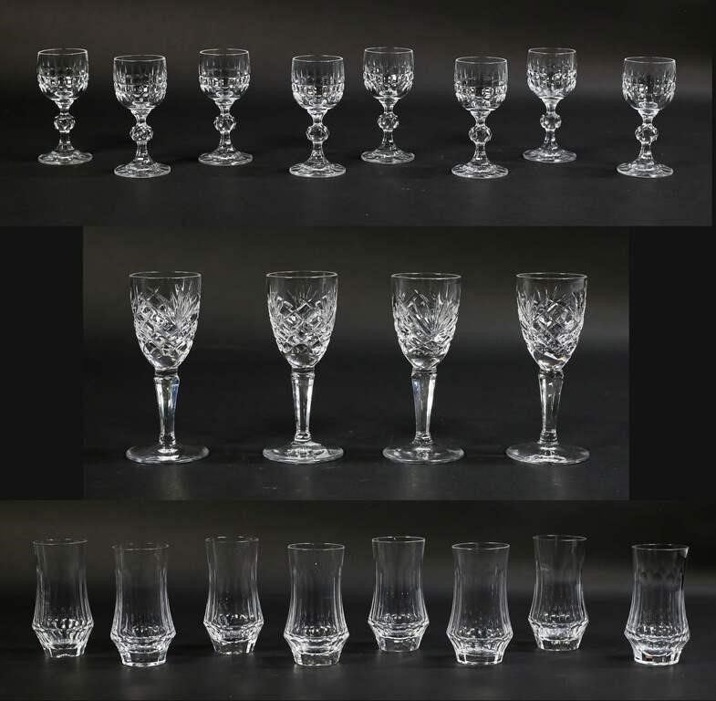 20 PIECES CRYSTAL STEMWARE