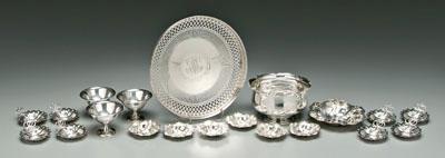 20 pieces sterling hollowware: