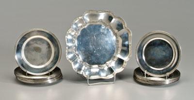 20 sterling plates, bowl: 19