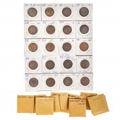 20 US LARGE CENTS 1800 Draped