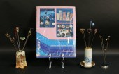 20 VINTAGE HATPINS WITH HOLDER