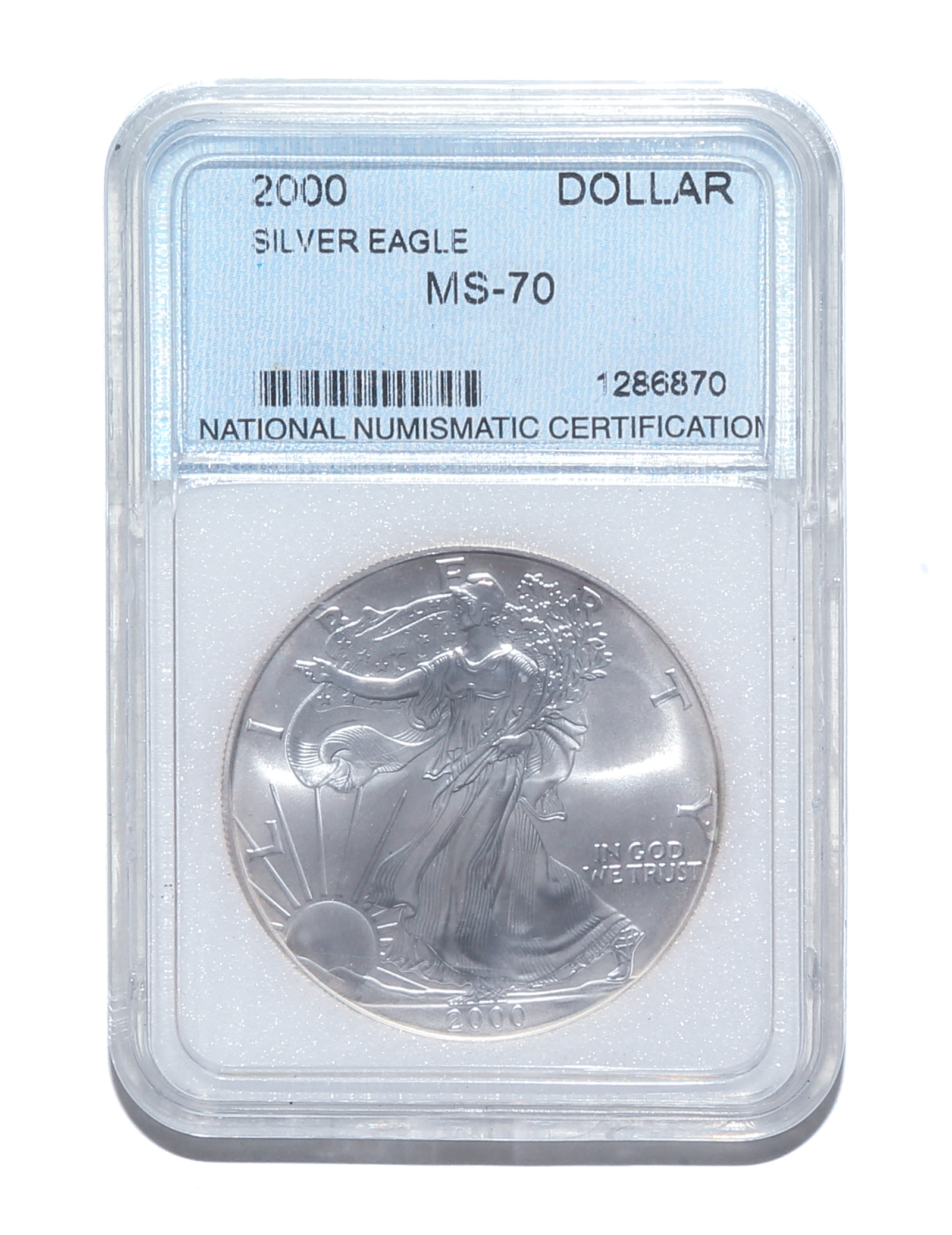 2000 SILVER EAGLE NNC MS70 This