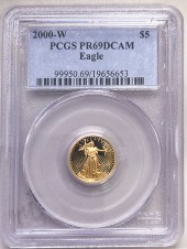 2000-W PCGS PR69 DCAM $5 GOLD