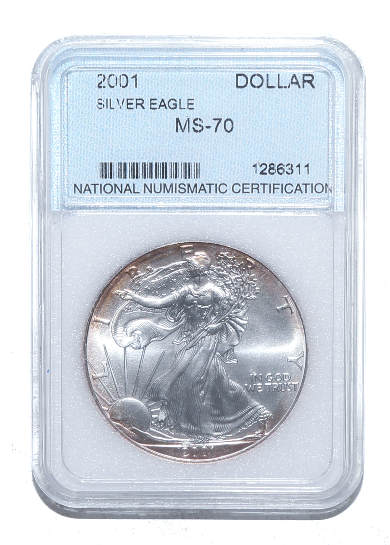 2001 SILVER EAGLE NNC MS70 Lists