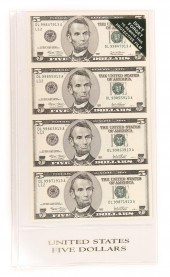 2003 USA UNCUT $5 SHEET2003 un