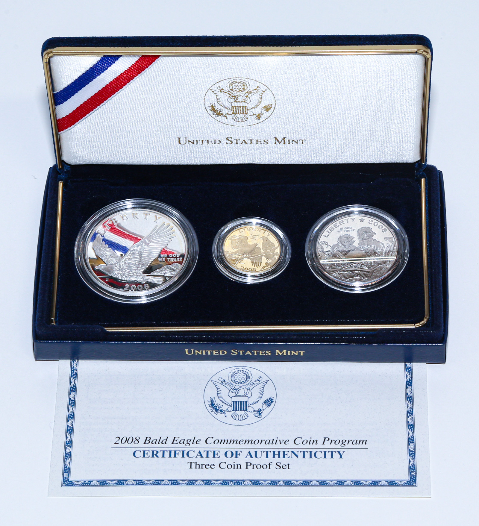 2008 BALD EAGLE THREE-COIN PROOF