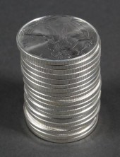2011 US SILVER EAGLES, 20 BU C