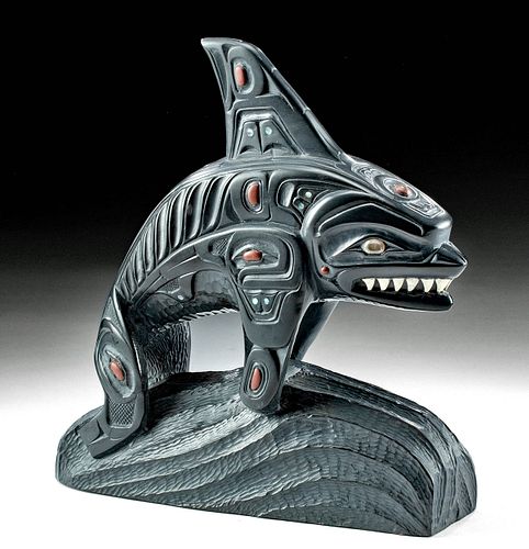 2012 HAIDA ARGILLITE & ABALONE ORCA