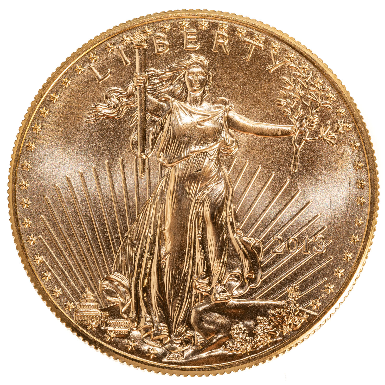2013 1 OZ GOLD AMERICAN EAGLE .