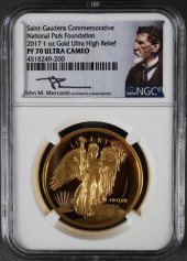 2017 GOLD ST. GAUDENS PF70 NAT