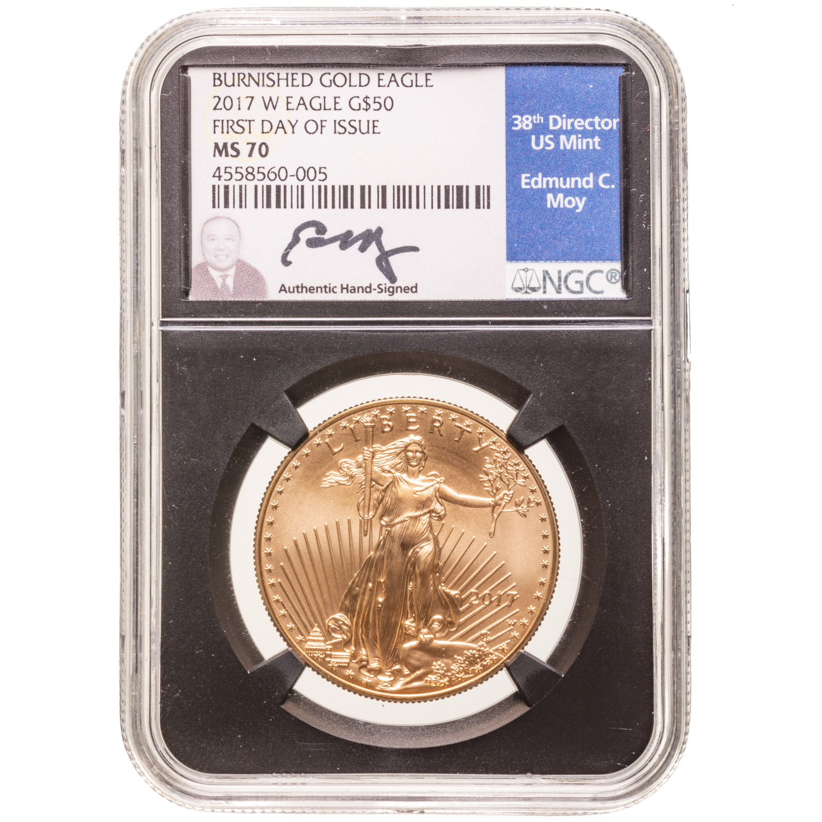 2017 W BURNISHED $50 GOLD EAGLE NGC