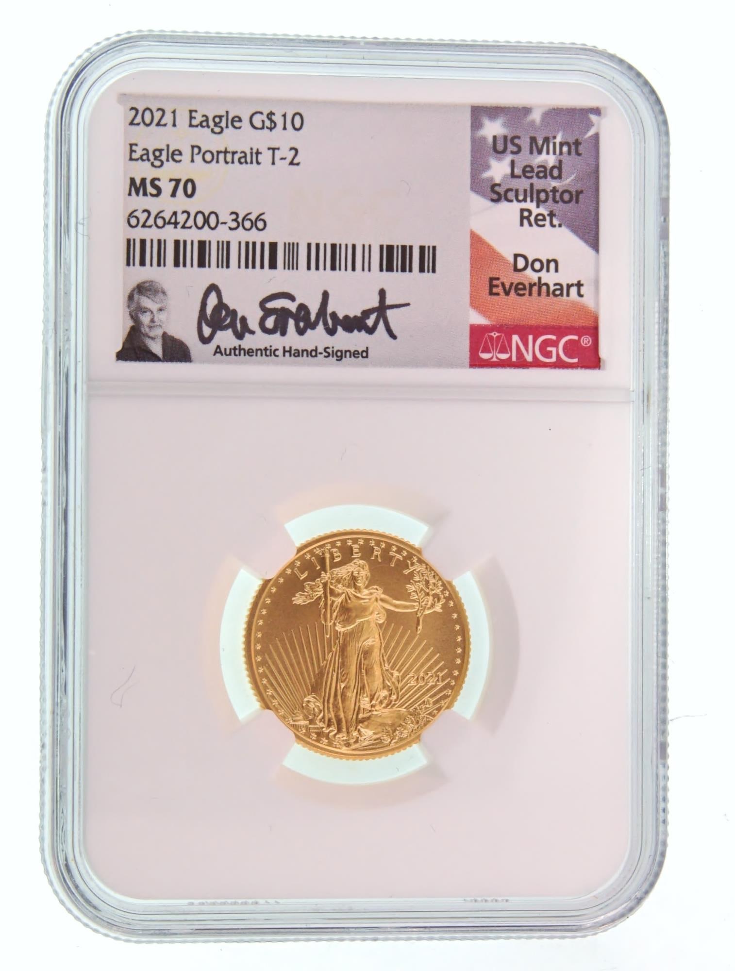 2021 GOLD EAGLE NGC MS70 SIGNED DON