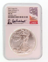 2021 SILVER EAGLE NGC MS70 SIG