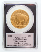 2022 $50 GOLD BUFFALO FDOI PAU