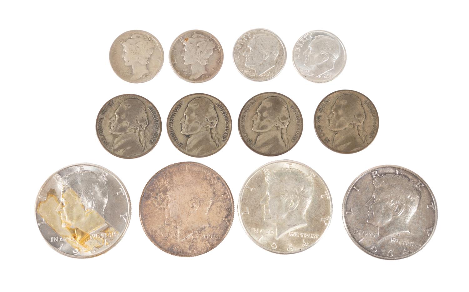 204 PCS MIXED DENOMINATION LOT OF