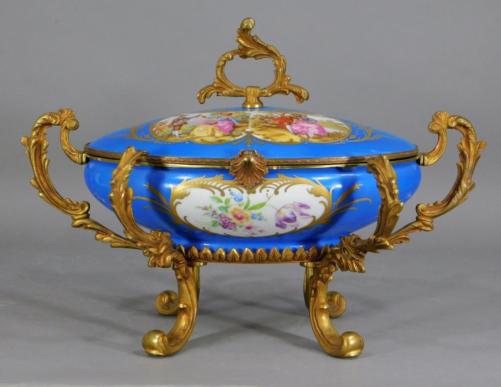 20C FRENCH SEVRES BRONZE MOUNTED
