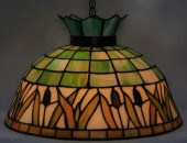 20C LEADED SLAG GLASS GREEN CA