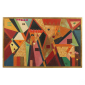 20C MODERN ABSTRACT CUBIST SHE