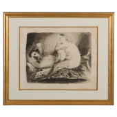20C. SLEEPING MAN LITHOGRAPH A
