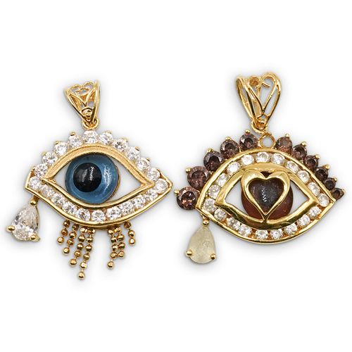 20K GOLD AND DIAMOND EVIL EYE