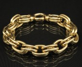 20KT YG DOUBLE LINK 8" CHAIN B